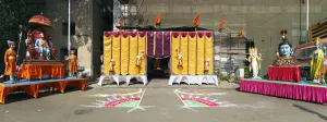 Vastu Puja (building's blessing) ceremony decoration (HSBC HQ India)