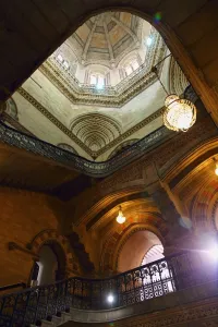 Chhatrapati Shivaji Terminu (Victoria Terminus), staircase, cupola