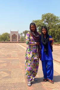 Girls at Akbar's tomb