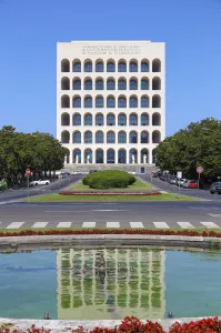 Palace of Italian Civilisation, from the Avenue of the Civilisation of Labour