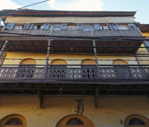 Africa Hotel, facade with balconies