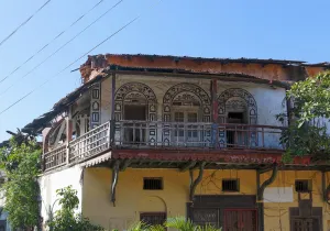 Former Police Station, balcony and mural paintings