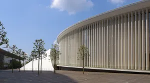 Philharmonie Luxembourg, northeast elevation