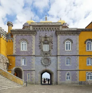 National Palace of Pena, azulejo facade of the New Palace