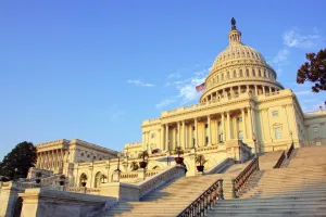 United States Capitol at sundown