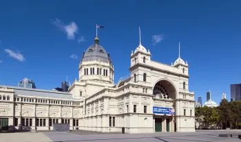 Royal Exhibition Building, northern wing and cupola (northeast elevation)