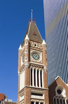 Perth Town Hall, clock tower (northwest elevation)