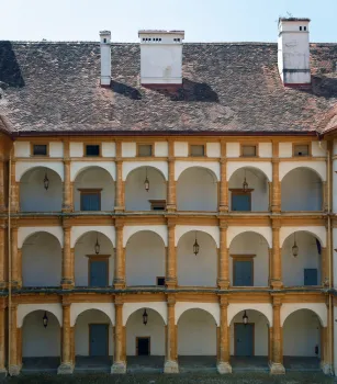 Eggenberg Palace, arcades of the courtyard