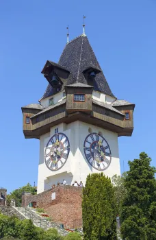 Graz Clocktower, southeast elevation