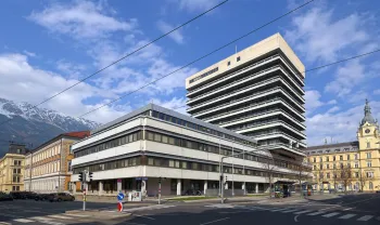 Innsbruck State Court New Building, southwest elevation