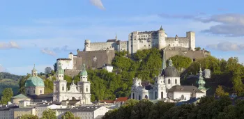 Old Town of Salzburg with Cathedral, Hohensalzburg Fortress, and Collegiate Church