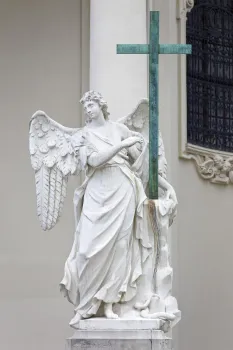 St. Charles Church, angel statue 'new testament'