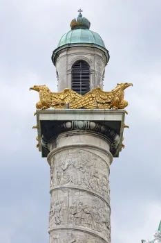 St. Charles Church, eastern column top with pavilion