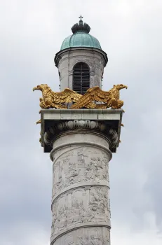 St. Charles Church, western column top with pavilion