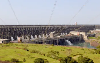 Itaipu Hydroelectric Power Plant, southwest elevation