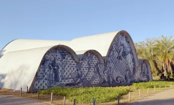 Church of Saint Francis of Assisi, back wall with azulejo tiles (southwest elevation)