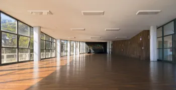 Iate Tênis Clube, Portinari Hall, northwest elevation
