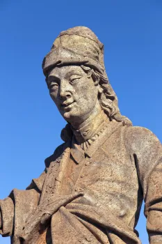 Sanctuary of Bom Jesus de Matosinhos, detail of the statue of the prophet Amos