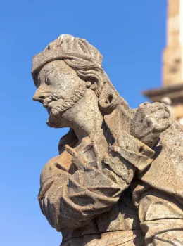 Sanctuary of Bom Jesus de Matosinhos, detail of the statue of the prophet Ezekiel