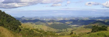 View from Serra do Chaparão down to the city of Muriaé in the Paraiba do Sul Basin