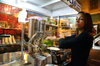 Churros and tapioca saleswoman in Copacabana