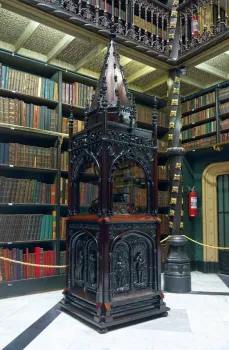 Royal Portuguese Cabinet of Reading, reading room, showcase for Eduardo de Lemos homage book