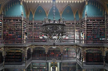 Royal Portuguese Cabinet of Reading, detail, candelabra