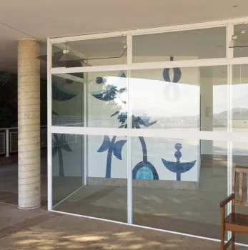 Chácara do Céu, detail of the pavilion of the panoramic terrace