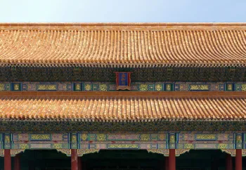 Forbidden City, Gate of Supreme Harmony, roof detail