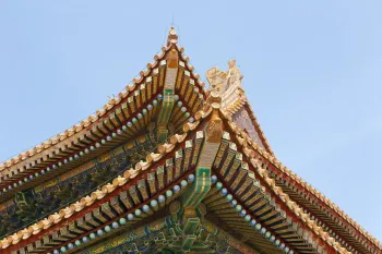 Forbidden City, Gate of Supreme Harmony, roof detail