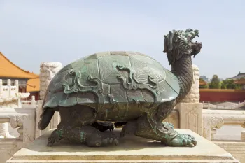 Forbidden City, Hall of Supreme Harmony, dragon turtle sculpture