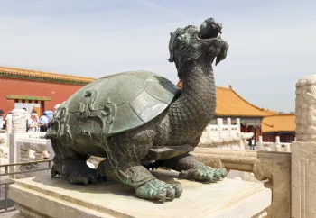 Forbidden City, Hall of Supreme Harmony, dragon turtle sculpture