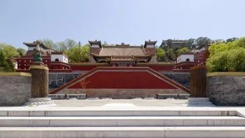 New Summer Palace, Four Great Regions Complex, with the ruins of the Pine Hall in the foreground