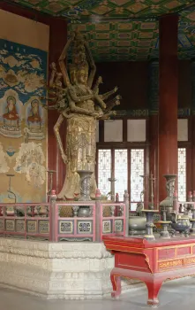 New Summer Palace, Pavilion of Buddhist Incense, statue of the Thousand-Armed Guanyin Bodhisattva