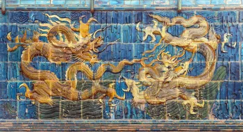 Datong Five-Dragon Wall, left dragon relief