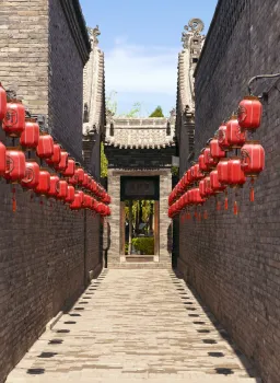 Ancient County Government Office, corridor with lanterns