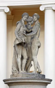 Temple of the Three Graces, sculpture group