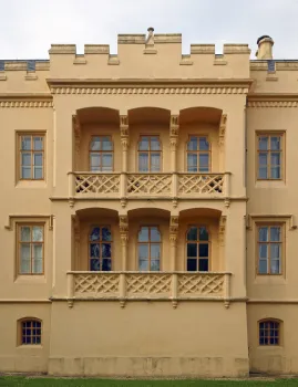 Lednice Castle, balconies of the north facade