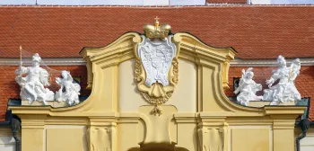 Valtice Castle, detail of the eastern gate of the Court of Honour