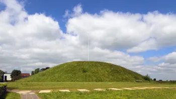 Northern Jelling Mound, southeast elevation