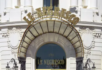 Hotel Negresco, canopy of the main entrance