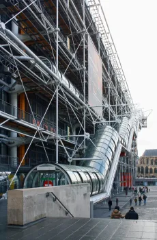Pompidou Centre, escalator of the west facade