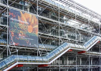 Pompidou Centre, west facade detail