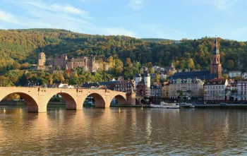 Old Town of Heidelberg with Castle, Old Bridge and Church of the Holy Spirit