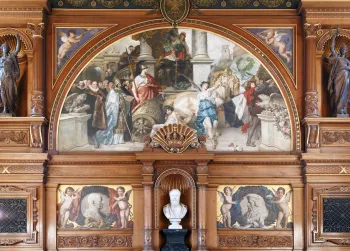Old University of Heidelberg, Assembly Hall, front face paintings