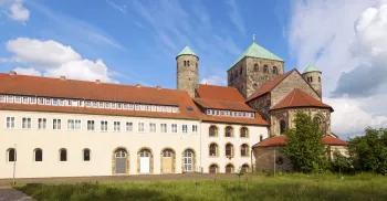 Saint Michael’s Church, northwest elevation with monastery buildings