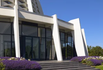 House of Worship of Europe, facade detail with piers