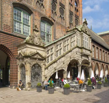 Lübeck City Hall, New Chamber (Neues Gemach), Renaissance staircase