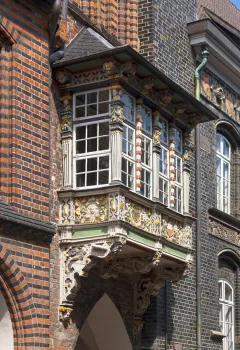 Lübeck City Hall, oriel, south elevation