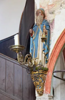 Holy Spirit Hospital, statue of Saint Anthony on the rood screen